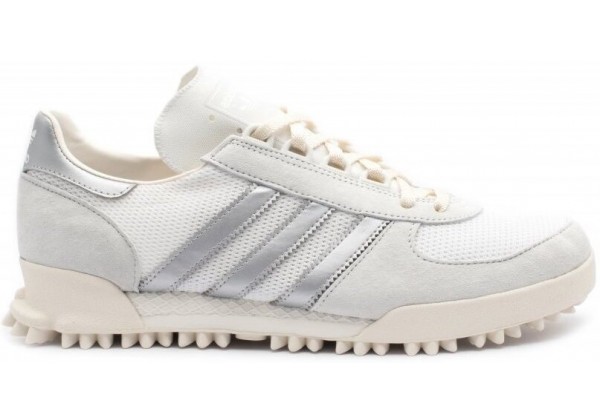 Кроссовки Adidas Marathon бежевые с серебристым